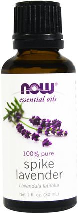 Essential Oils, Spike Lavender, 1 fl oz (30 ml) by Now Foods, 沐浴，美容，香薰精油，薰衣草精油 HK 香港